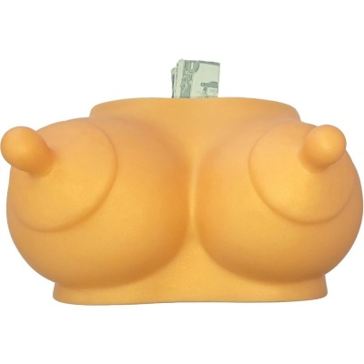 Diablo Picante Boob-Shaped Moneybox Golden Tone