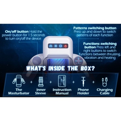 Game Cup Thrusting Vibration Masturbator with Heating - image 10
