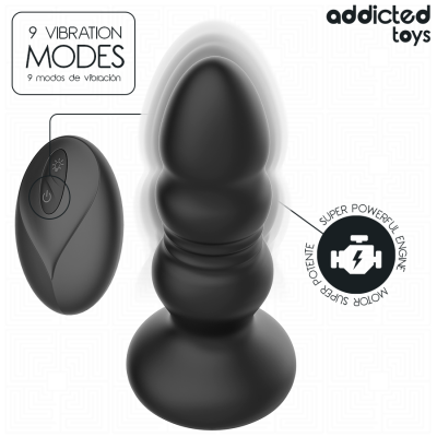 Addicted Toys Thrusting Vibrating Anal Plug LED - image 4