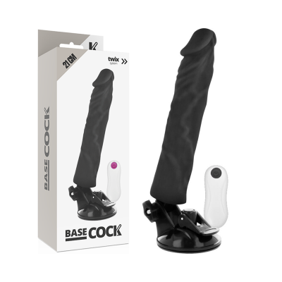 Basecock Realistic Vibrator Black 21 cm