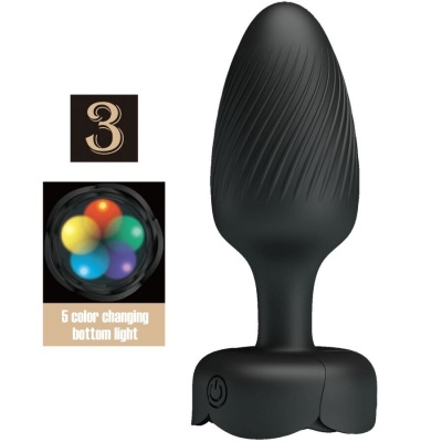 Pretty Love Osborn LED Anal Plug Black 9.8CM - image 1