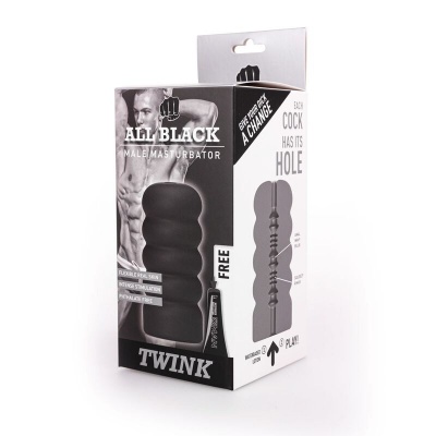 All Black Twink Masturbator, 17cm, Spiral - image 2