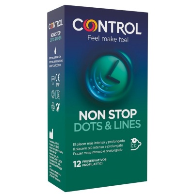 Control Nonstop Dots and Lines Condoms 12 Units Control Nonstop Dots and Lines Condoms 12 Units