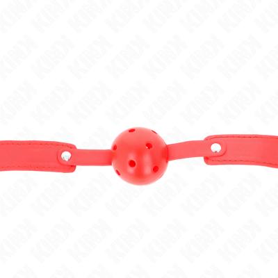Kink Breathable Ball Gag, Red, 4.5cm, 65x2.5cm - image 4