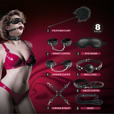 Pretty Love 8-Piece BDSM Kit Black - image 11