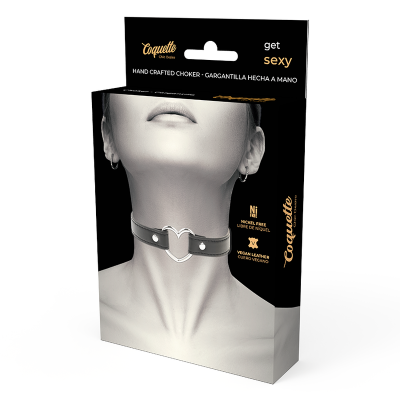 Coquette Chic Desire Vegan Leather Heart Necklace - image 5