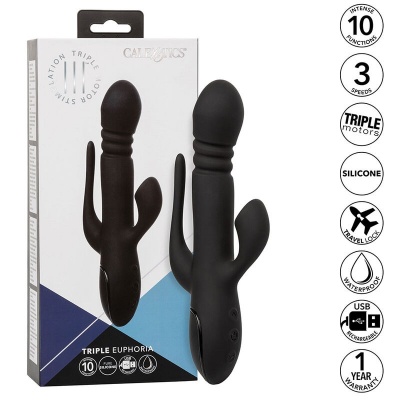 CalExotics Triple Euphoria Vibrator Black - image 2