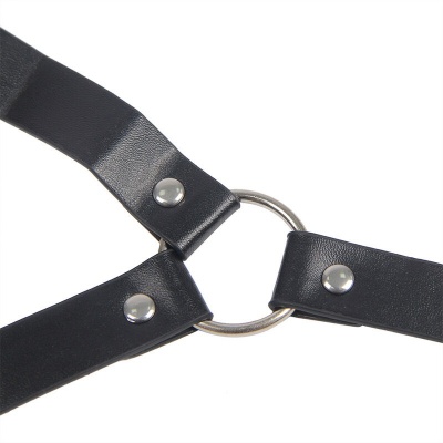 SUBBLIME - 953720 Bondage Leather Strap Breast Clamps Black One Size - image 3
