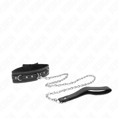 Pvc Leather Necklace With Belt 105 CM Rhinestone Rivet 41.5 X 4 CM - image 3