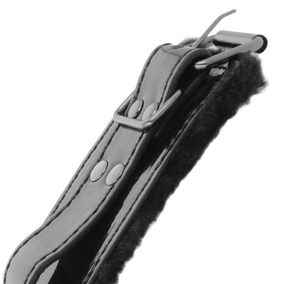 Darkness Black Leather Ankle Restraints Padlock - image 5
