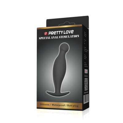 Silicone Anal Plug 11.7 Cm Black - image 5