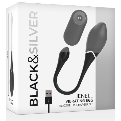 Black & Silver Jenell Rechargeable Vibrating Egg - image 7