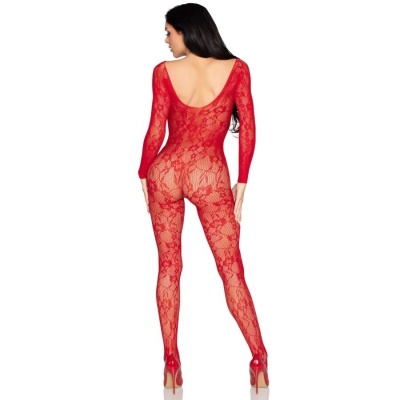 Leg Avenue 89366 Lace Bodystocking Red - image 3