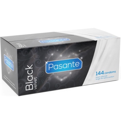 Pasante Black Velvet Condoms 144 Box - image 1