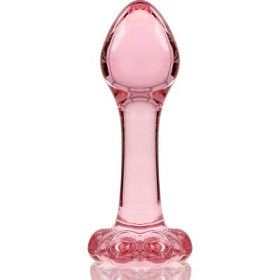 Model 2 Anal Plug Borosilicate Glass Pink 11 cm -o- 3.5 cm - image 5