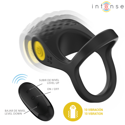 Intense Alex Double Vibrating Penis Ring, Black - image 3