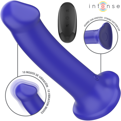 Intense Victoria Vibrator Dark Blue Suction Remote
