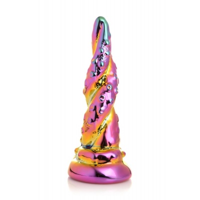 Foto van Creature Cocks - Betoverende Regenboog Glazen Dildo - Geel & Roze