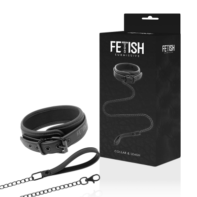 Fetish Submissive Neoprene Collar with Leash - image 2