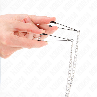KINK - Triple Nipple And Clit Clamps With Chain Model 1 - image 2
