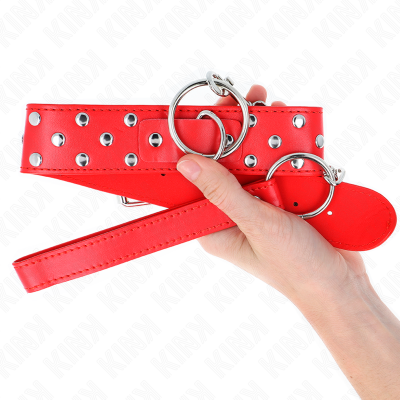 KINK Necklace Red Rings Lace 36-50cm - image 3