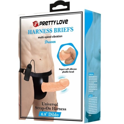 Pretty Love Harness Briefs with Vibration Dildo - image 11