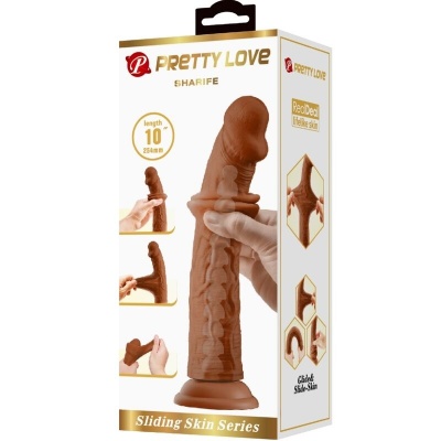 Pretty Love Sharife Realistic Dildo 25cm Brown - image 6