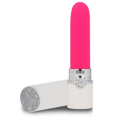 Lips Style Cleo White & Pink Lipstick Vibrator - image 1