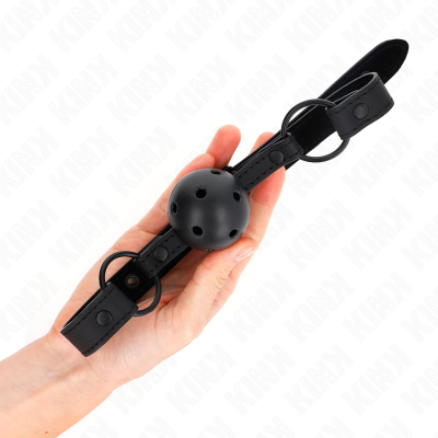 Kink Neoprene Ball Gag, 4.5cm, 63.5x2cm, 41-59cm - image 3