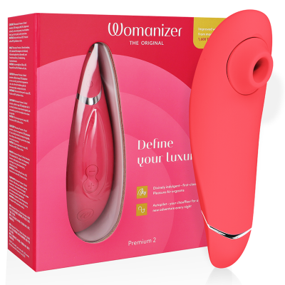 Womanizer Premium 2 Clitoral Stimulator Raspberry