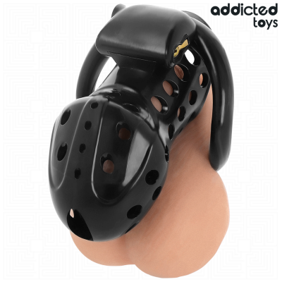 Addicted Toys Locked Chained Hollow Penis Cage 10.5cm - image 3