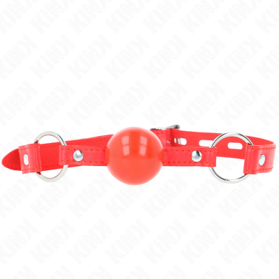 Kink Tpe Ball 4cm Gag with Red Lock - image 1