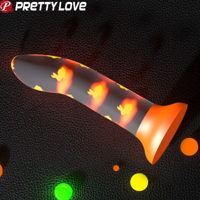 Pretty Love Magical Nightfall Luminous Dildo, Orange - image 3