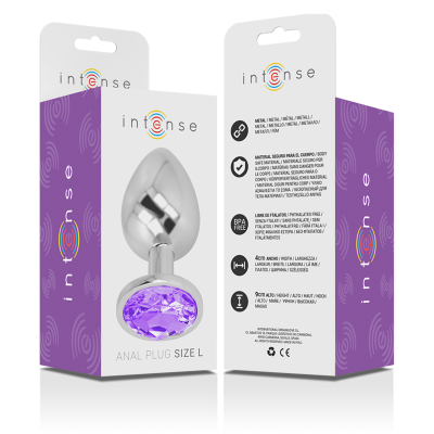 Intense - Aluminum Metal Anal Plug With Violet Crystal Size L - image 6