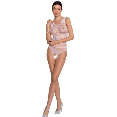 Passion Woman Bs086 White Bodystocking One Size - image 1
