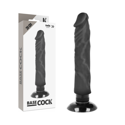 Basecock Realistic Vibrator Black 20 cm