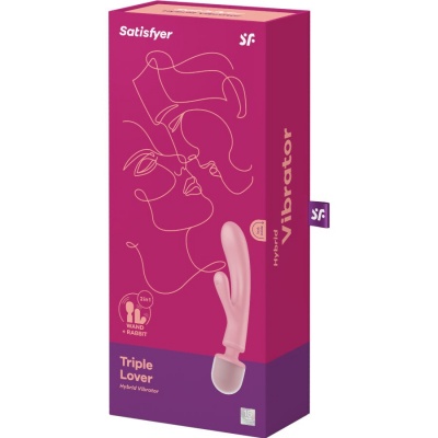 Satisfyer Triple Lover Rabbit Vibrator Pink - image 7