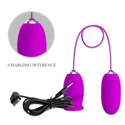 Pretty Love Daisy Purple Dual Egg Rechargeable Vibrator - image 8