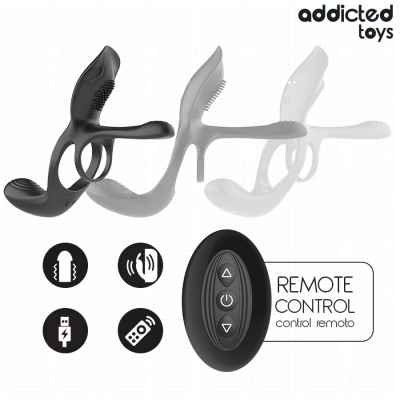 Addicted Toys Double Penis Ring with Clitoral Stimulator - image 4