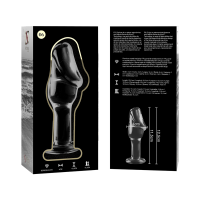 Model 6 Anal Plug Borosilicate Glass Clear 12.5 cm -o- 4 cm - image 6