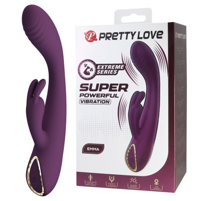 Pretty Love - Emma Rabbit Purple Vibrator With Stimulator - image 2