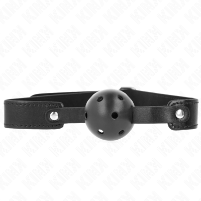 Kink Breathable Ball Gag, Black, 4.5cm, 65x2.5cm - image 1