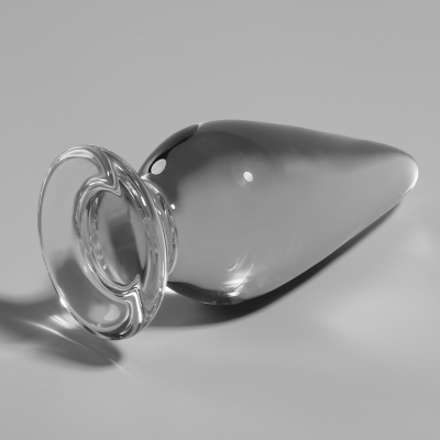 Model 4 Anal Plug Borosilicate Glass Clear 11 cm -o- 5 cm