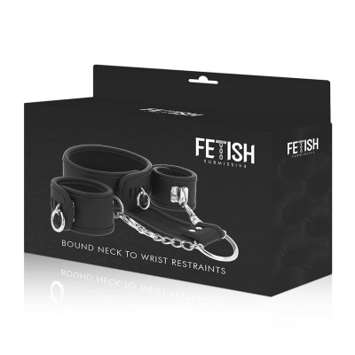 Fetish Submissive Vegan Leather Collar Cuffs Set - image 6