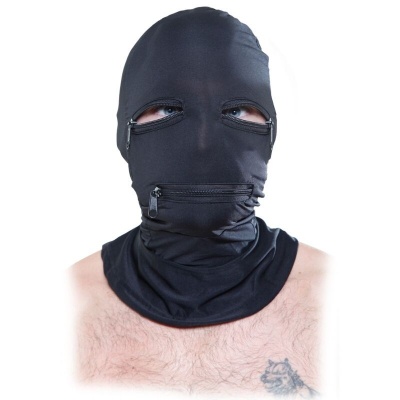 Pipedream Fetish Fantasy Hood with Zippers Black - image 1