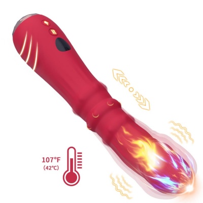 Armony Thermo-Adjustable A-Spot Vibrator Dildo Red - image 2