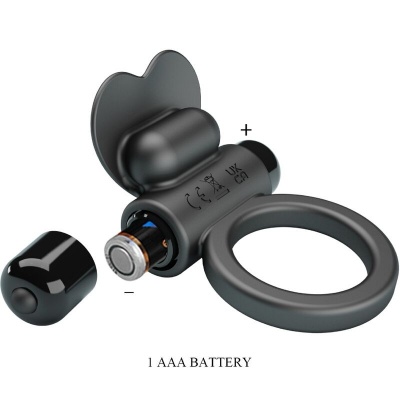 Pretty Love Debonaire Rabbit Vibrating Ring, Black - image 6