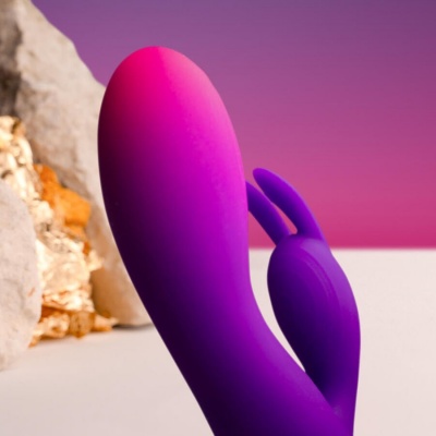 Rocks-Off Glo-Girl Purple Rabbit Vibrator - image 2