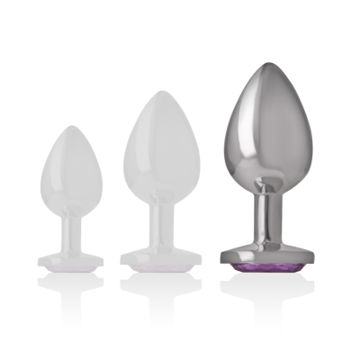 Intense - Aluminum Metal Anal Plug With Violet Crystal Size L - image 5
