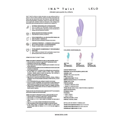 LELO INA Twist Rabbit Vibrator Lavender - image 7